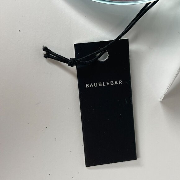 BaubleBar Acrylic Stacking Bracelets Clear Pastel Green Blue Bangles Set of 3 - Picture 3 of 4